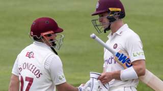 Northants openers Ricardo Vasconcelos and Will Young shared an opening stand of 287 at Edgbaston