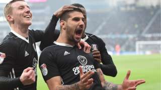 Aleksandar Mitrovic celebrates a goal for Fulham