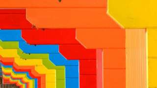 Colourful beach huts