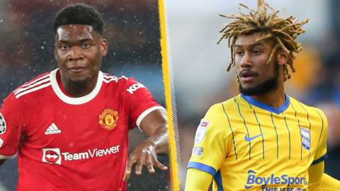 Teden Mengi (left) has joined Birmingham City on loan from Manchester United after Wolves recalled Dion Sanderson (right) from his Blues stint