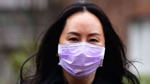 Huawei Chief Financial Officer, Meng Wanzhou, leaves her Vancouver home to attend British Columbia Supreme Court, in Vancouver, British Columbia, on January 12, 2021