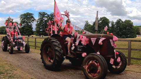 Pink Ladies tractor run