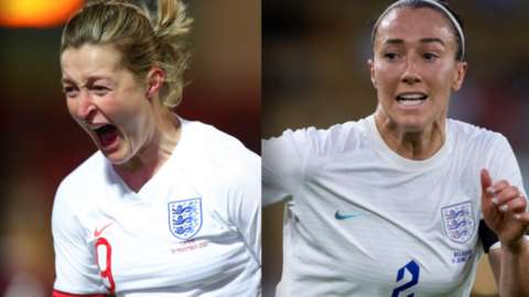 England's Ellen White (left) and Lucy Bronze