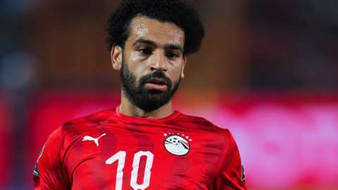 Mohamed Salah in action for Egypt