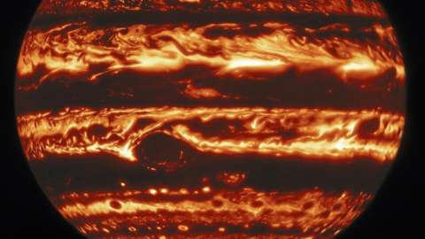 Jupiter seen in infrared light
