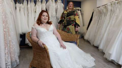 Bex at dress fitting