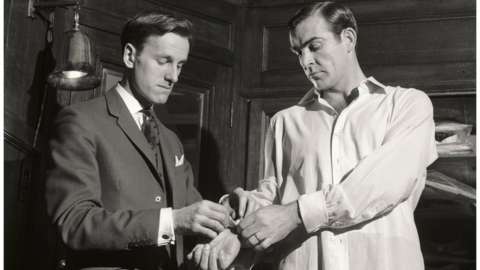 Jewish designer Michael Fish (left) created cocktail cuff shirts for Sean Connery (right)