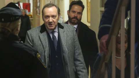 Spacey leaving court