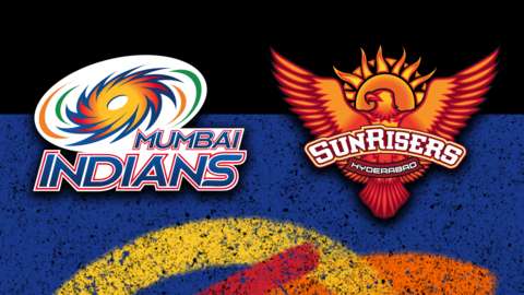 Mumbai Indians v Sunrisers Hyderabad badge graphic