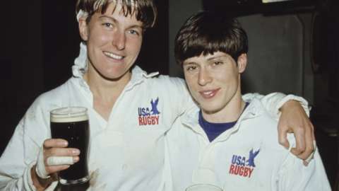 USA players at the women's Rugby World Cup of 1991