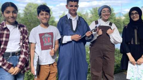 A group of people involved with the project