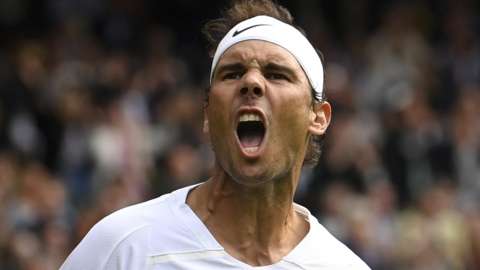 Nadal at Wimbledon.