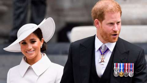 The Duke and Duchess of Sussex at St Paul's Cathedral on Friday