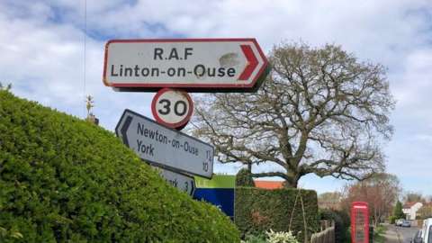 RAF Linton-on-Ouse sign