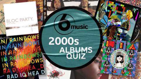 Image of 2000s albums from the quiz with 6 Music branding