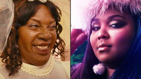 Eddie Murphy in Norbit and Lizzo in Hustlers