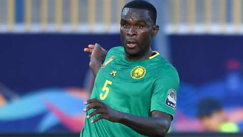 Michael Ngadeu-Ngadjui in action for Cameroon