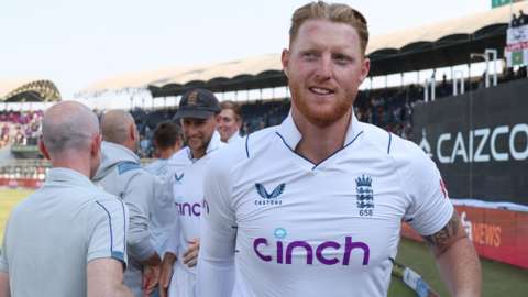 England captain Ben Stokes after sealing Test series win over Pakistan in Multan