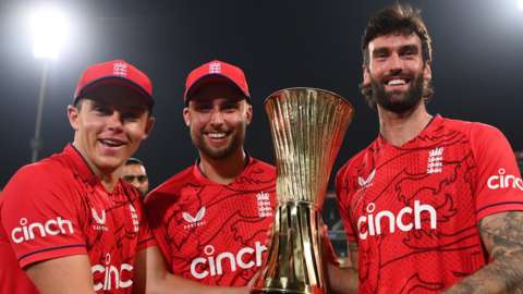 England with T20 series trophy