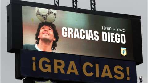A sign saying Gracias Diego