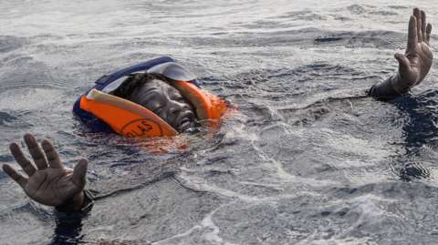 Man rescued in the Mediterranean Sea
