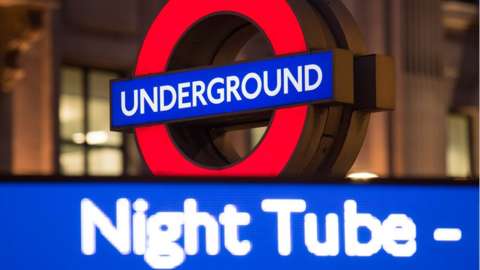 Night tube sign