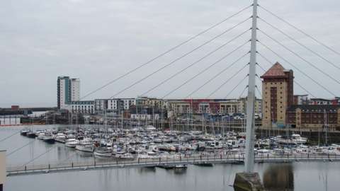 Sail bridge Swansea