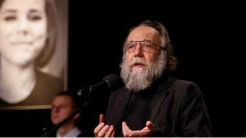 The father of Darya Dugina speaks at her memorial service in Moscow