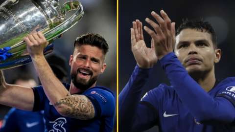 Olivier Giroud and Thiago Silva