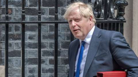 Boris Johnson leaving for Prime Minister's Questions