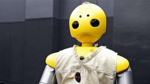 Humanoid robots Wakamaru, produced by Japan's Mitsubishi Heavy Industr