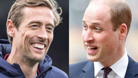 Peter Crouch and Prince William