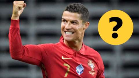 Portugal forward Cristiano Ronaldo reacts after scoring against Sweden