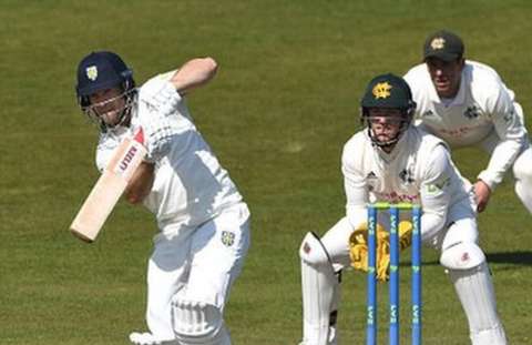 Sean Dickson scored 54 in Durham's first innings at The Riverside
