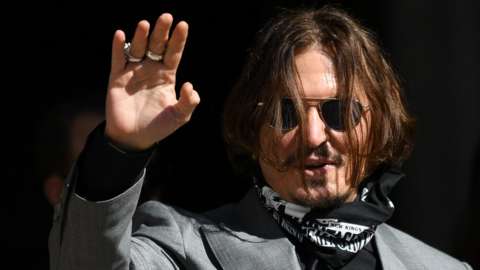 Johnny Depp at the Royal Courts of Justice in London