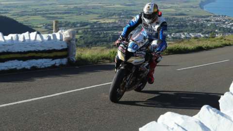 Peter Hickman in action on the Mountain section