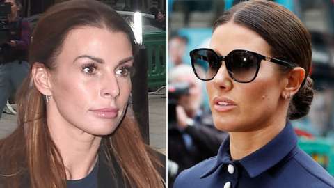 Coleen Rooney and Rebekah Vardy arriving at court