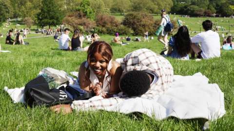 Young people socialising