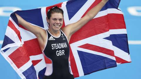 Lauren Steadman celebrates victory
