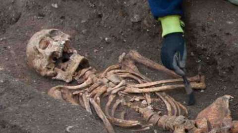 Medieval skeleton, Cambridge