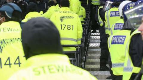 Police at Tottenham Hotspur Stadium