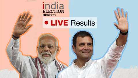 Lead Indian candidates Narendra Modi and Rahul Gandhi