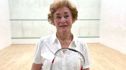 Margaret Armstrong, oldest female squash player