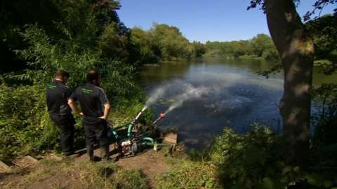 Oxygen pumping at Iremongers Pond