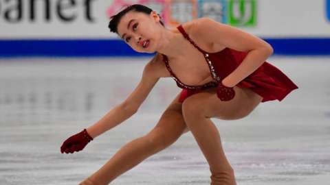 Singapore's Jessica Shuran Yu competes in the women's short programme at the ISU World Figure Skating Championships in Helsinki, Finland on March 29, 2017