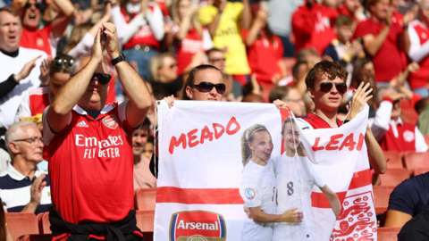 Arsenal fans at Emirates stadium