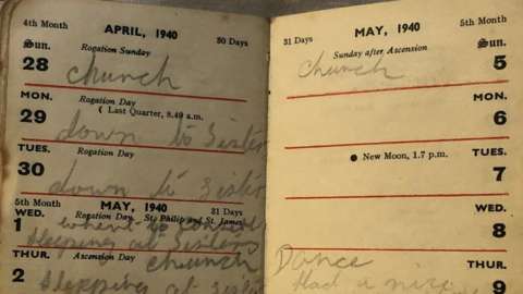 Wartime pocket diary belonging to Lillian H Green