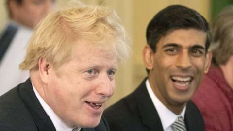 Boris Johnson and his new Chancellor Rishi Sunak