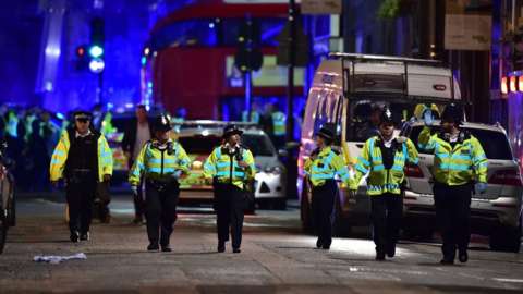 Police at London Bridge