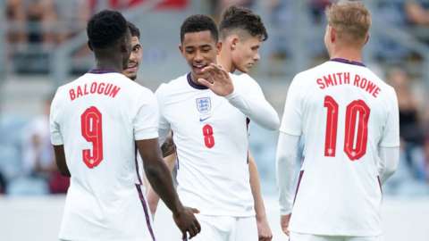 England U21s celebrate